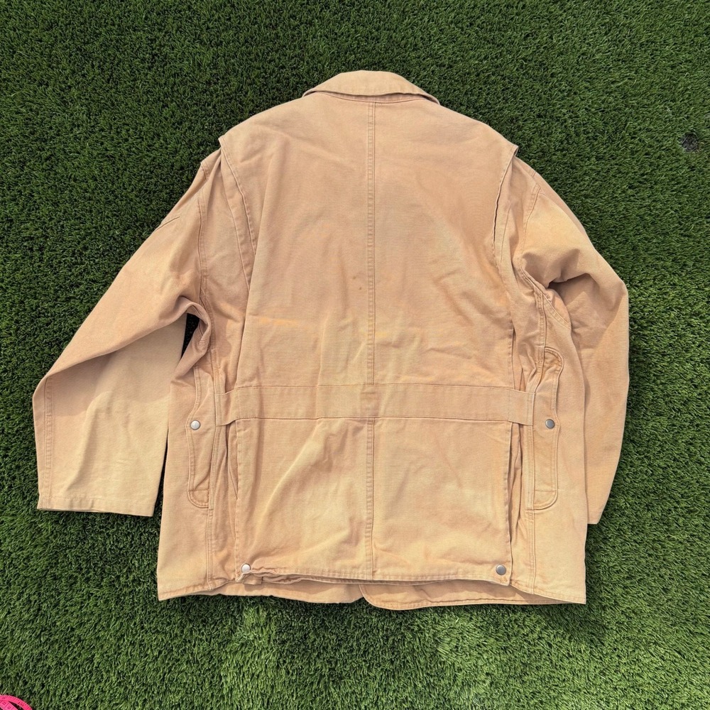 VTG Polo Ralph Lauren Mens Tan Cotton Work Chore Hunting Field Jacket Size XL - Picture 6 of 6